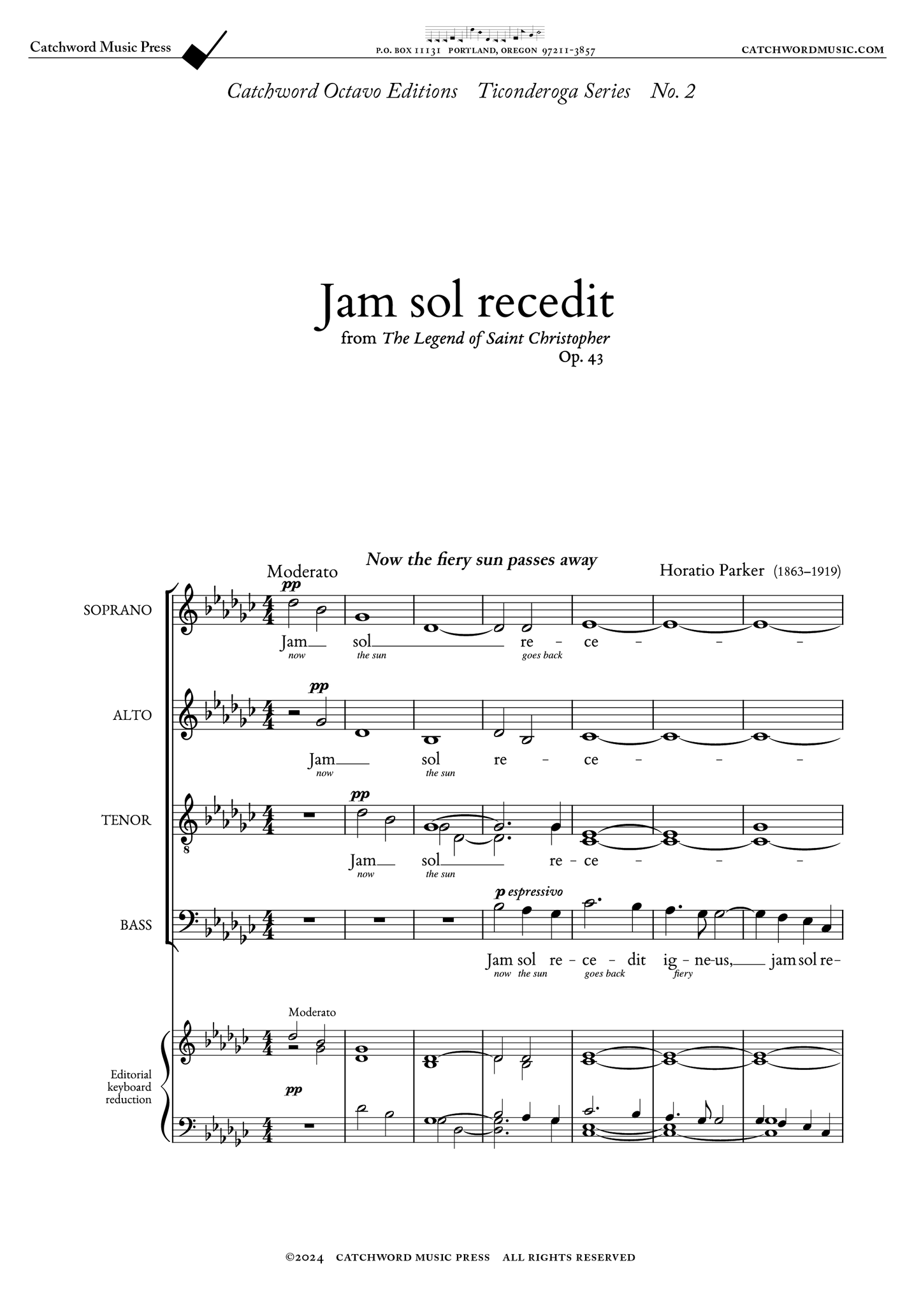 Page 1 of Parker's "Jam sol recedit"