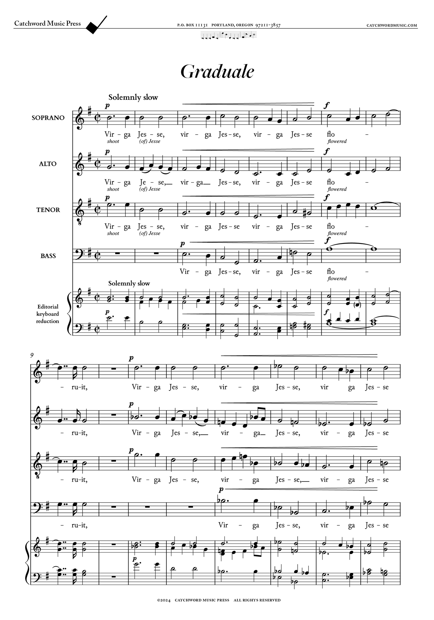 Page 1 of Bruckner's "Virga Jesse"