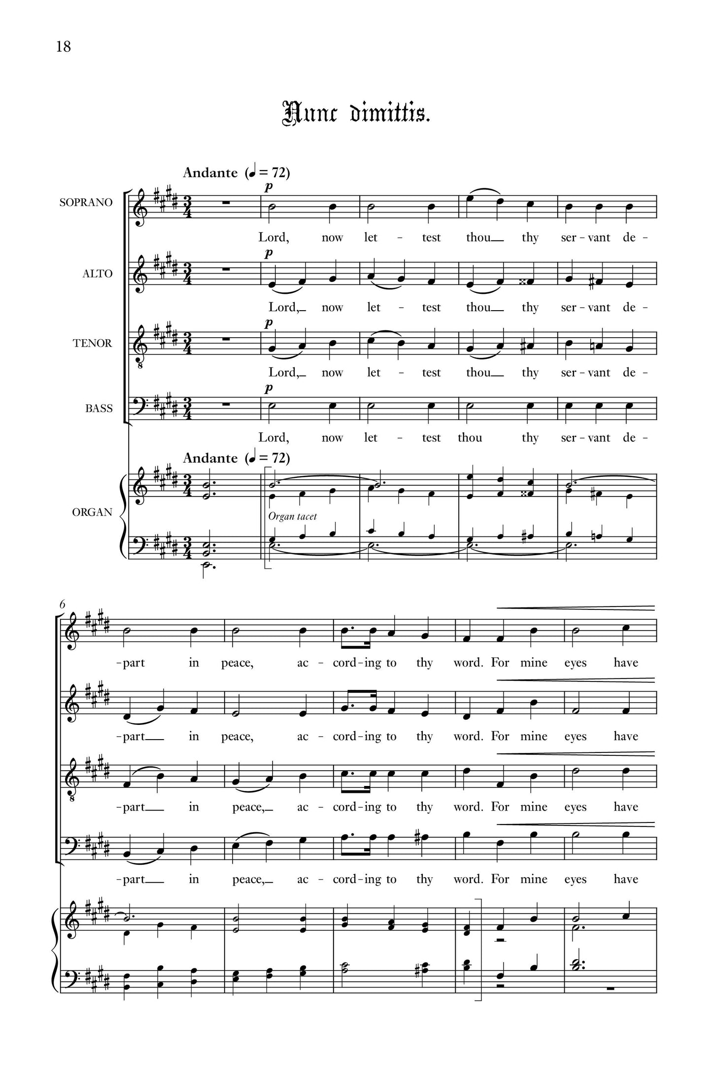 Parker — Magnificat & Nunc Dimittis in E major