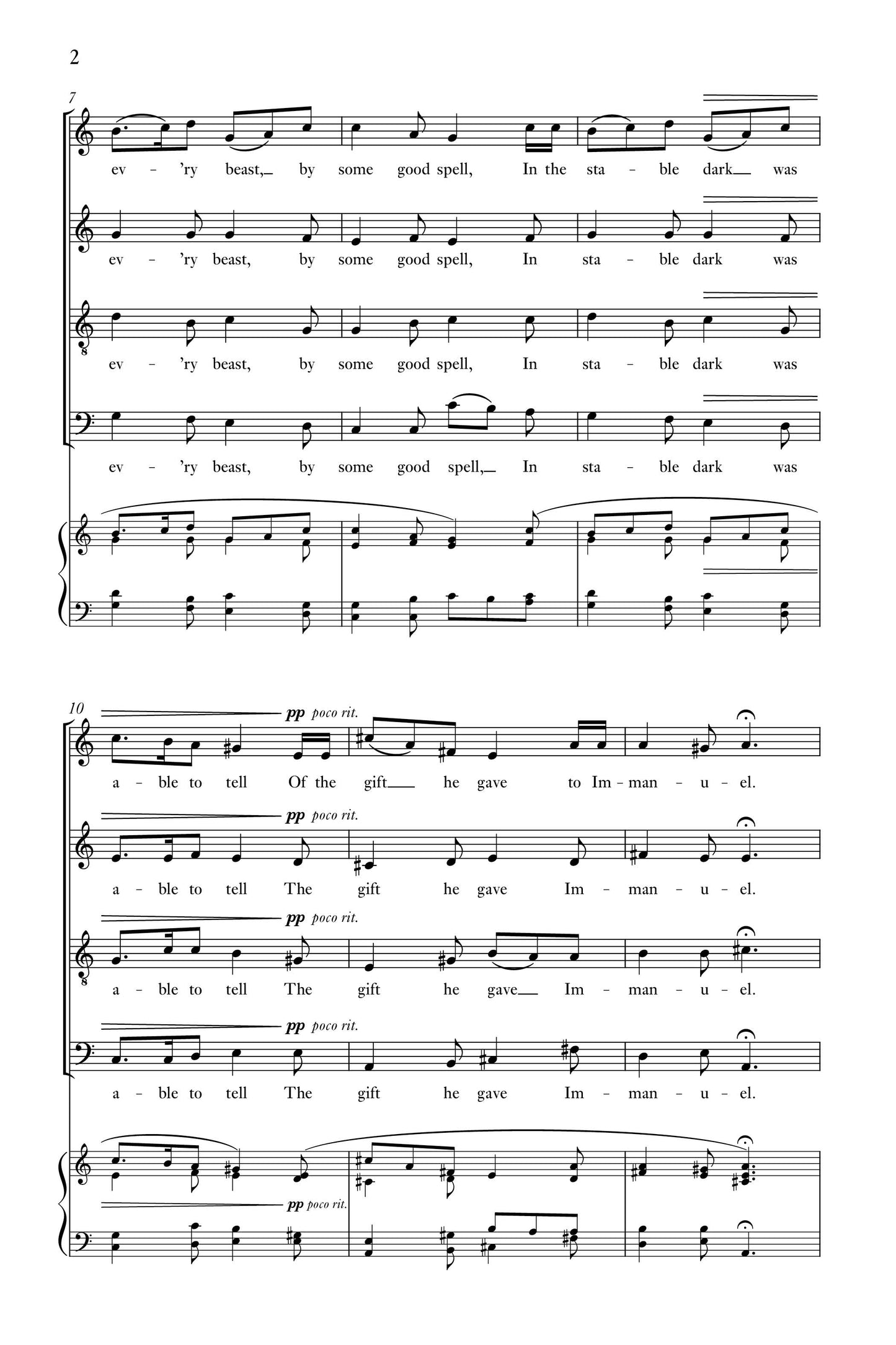 Beach — Around the Manger [SATB]