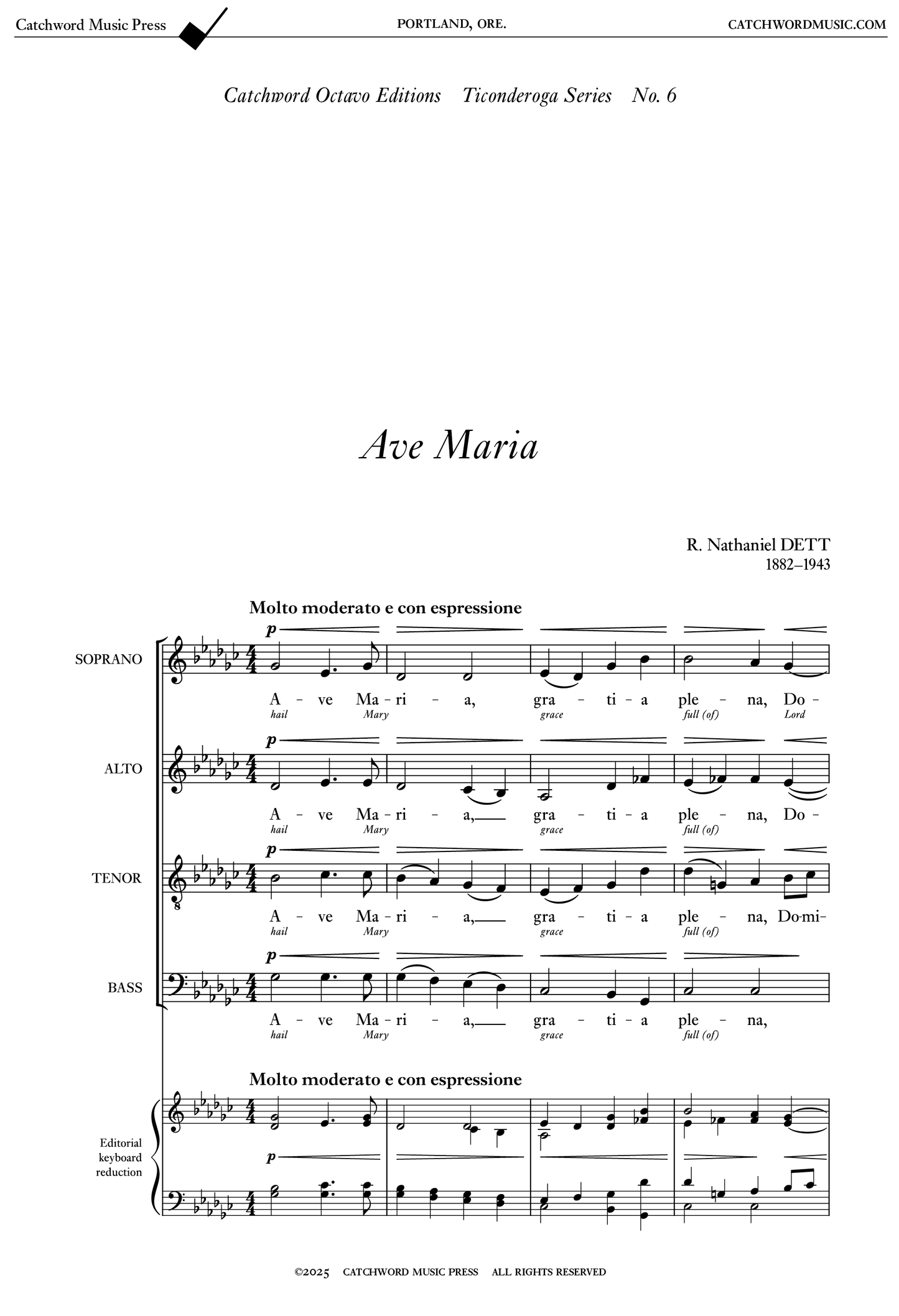 Dett — Ave Maria [SATB]