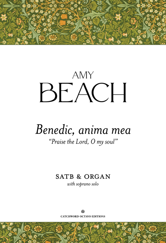 Beach — Benedic, anima mea (Praise the Lord, O my soul) [SATB + organ]