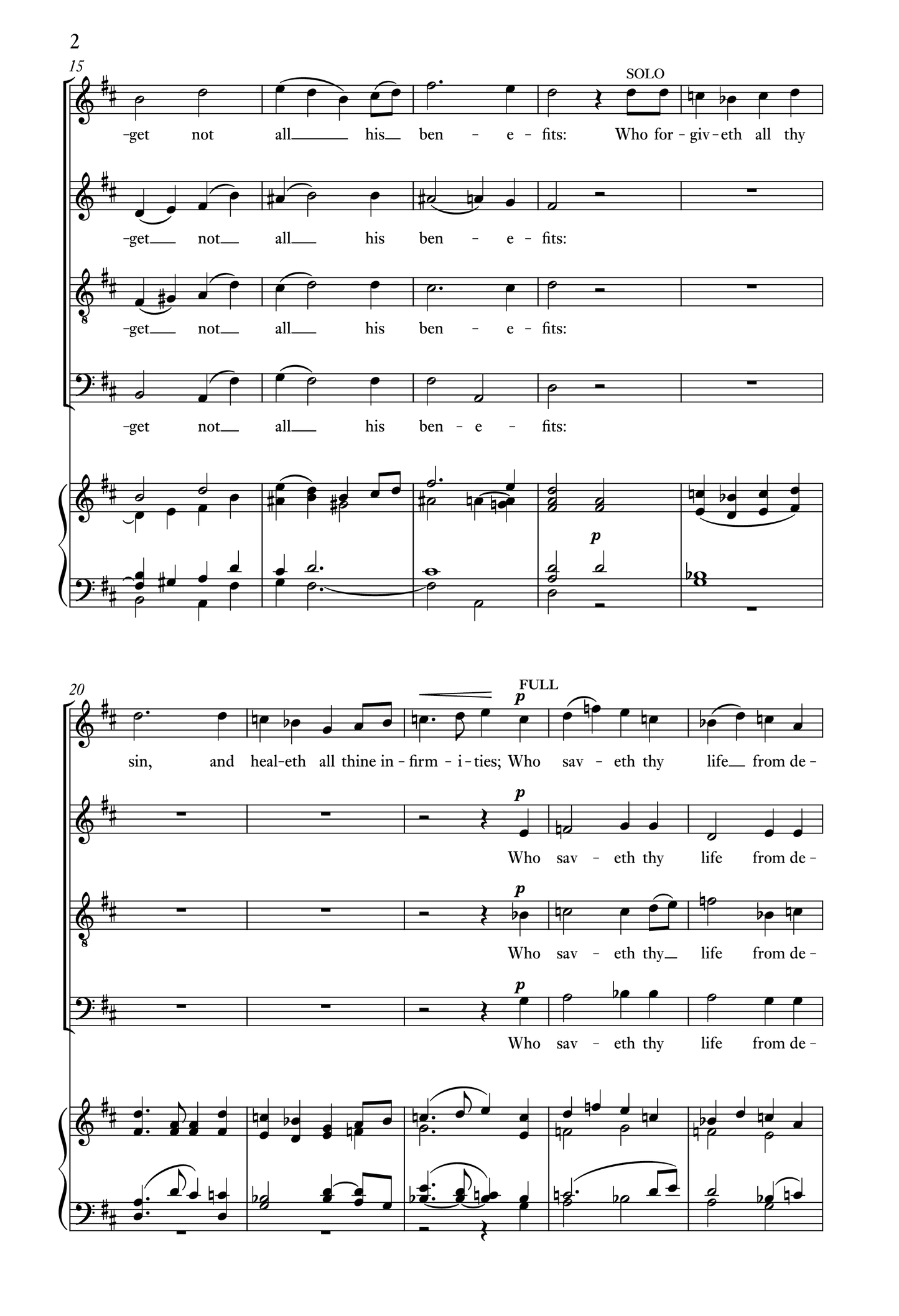 Beach — Benedic, anima mea (Praise the Lord, O my soul) [SATB + organ]