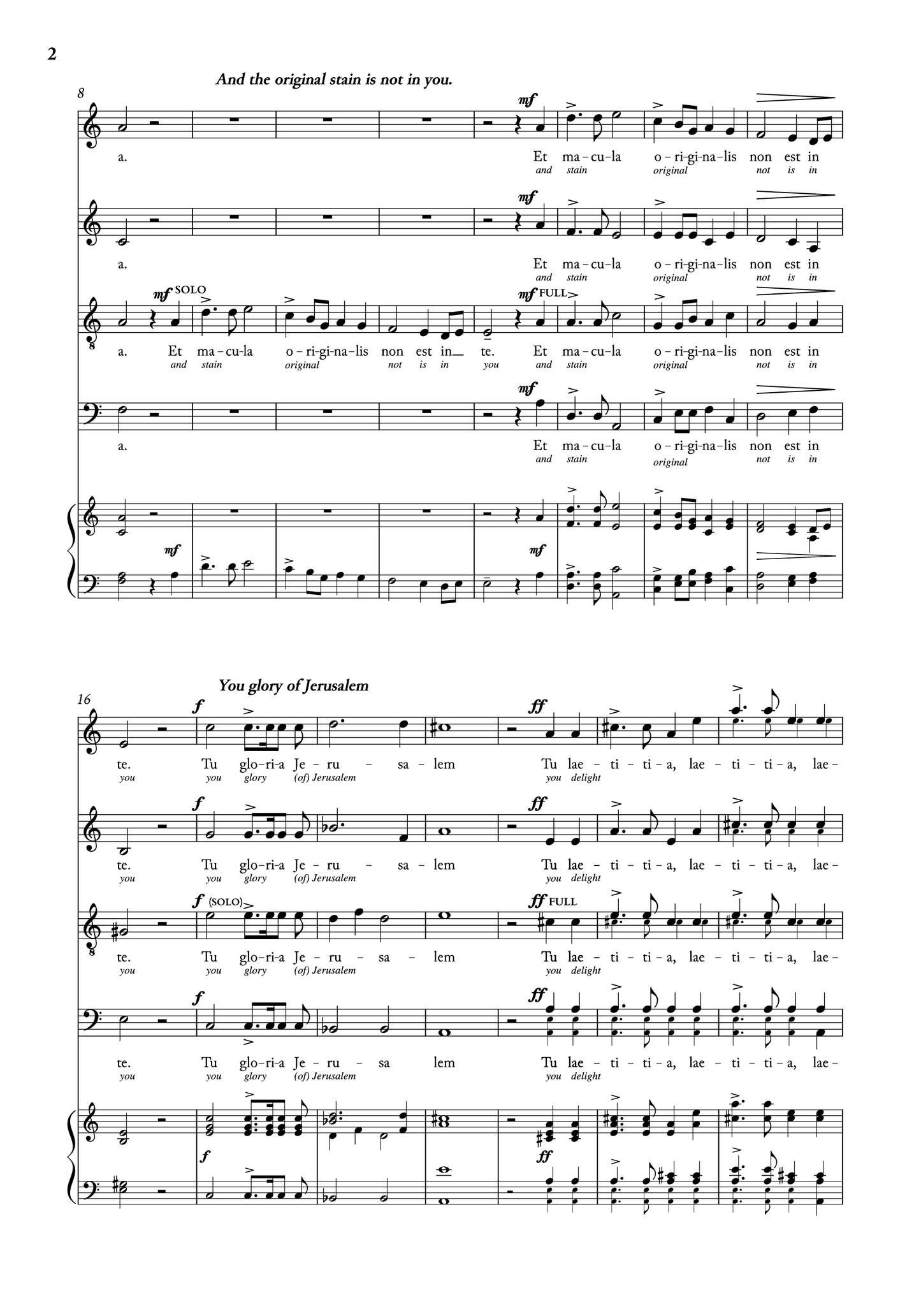 Bruckner — Tota pulchra es [SATB]
