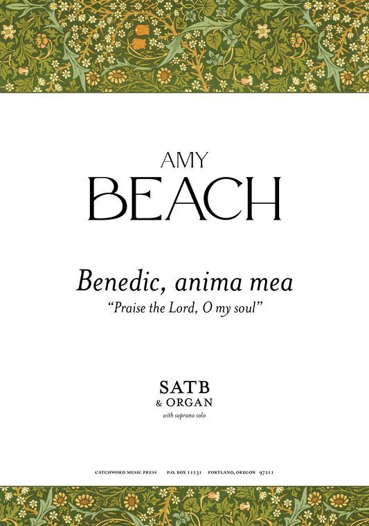 Beach — Benedic anima mea (Praise the Lord, O my soul) [SATB + organ]