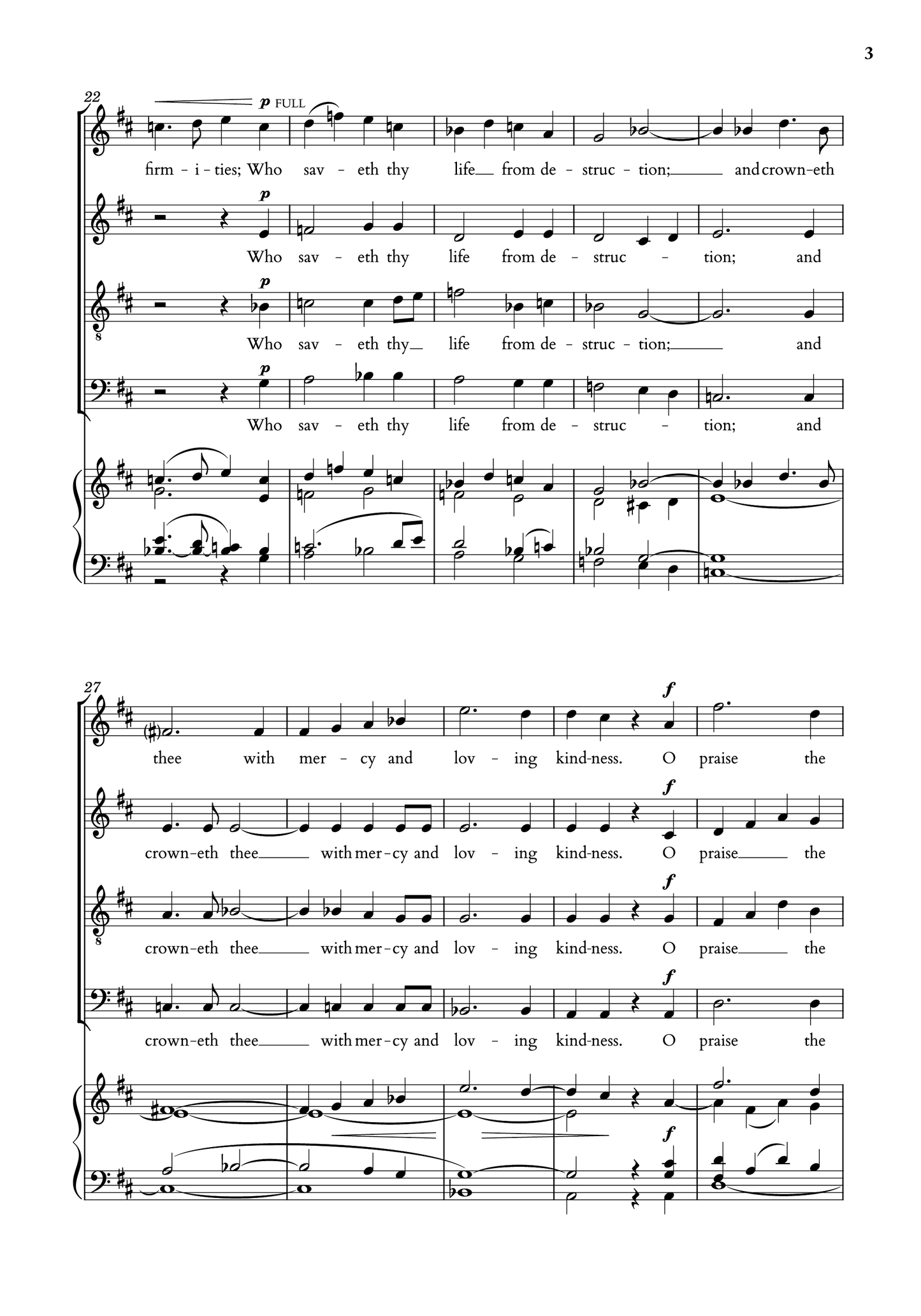 Beach — Benedic anima mea (Praise the Lord, O my soul) [SATB + organ]