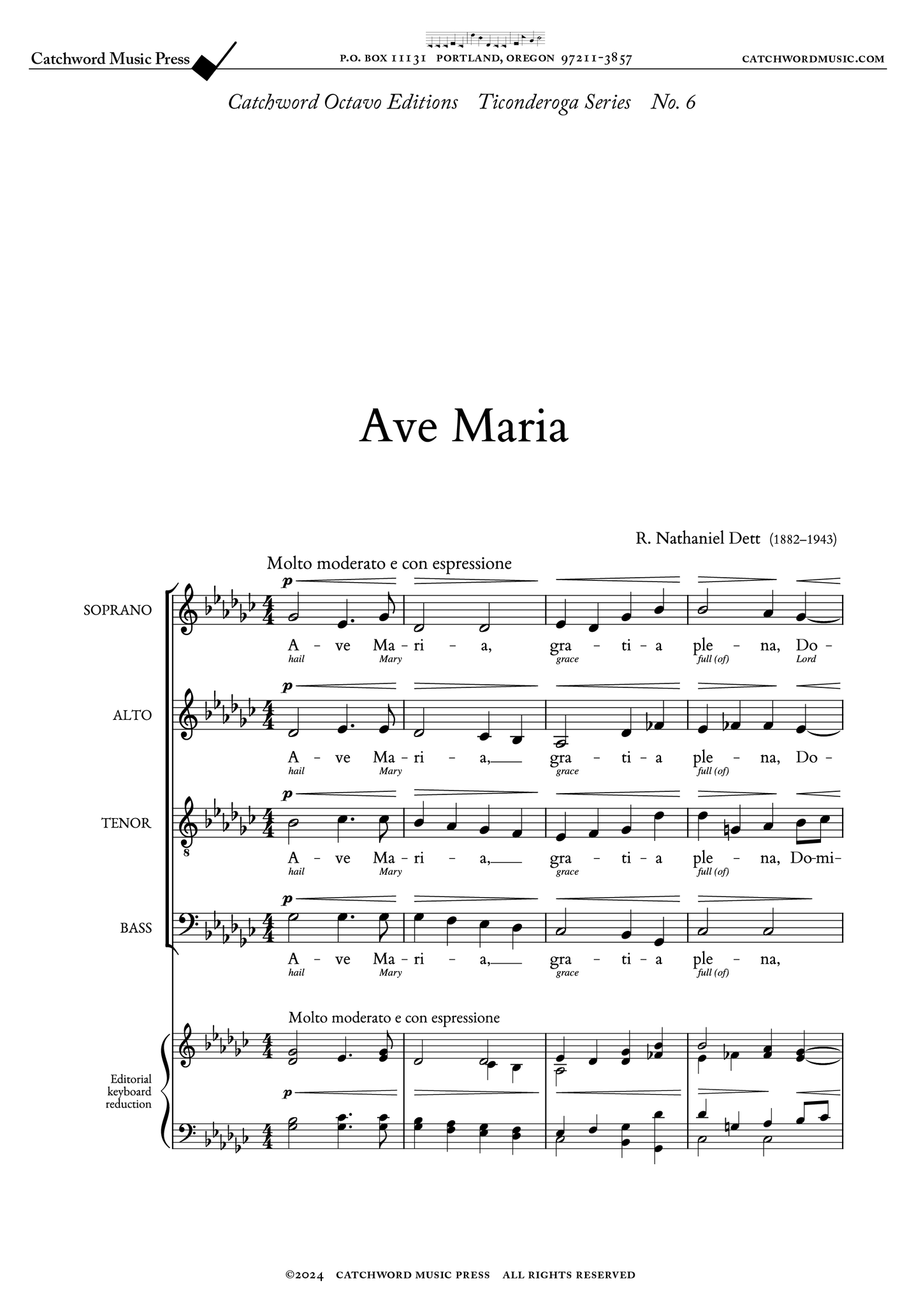 Dett — Ave Maria [SATB]