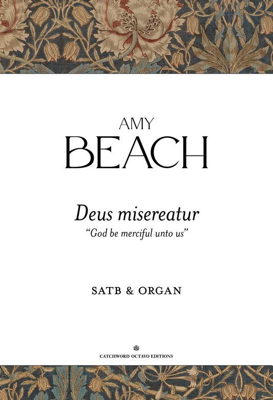 Beach — Deus misereatur (God be merciful unto us) [SATB + organ]