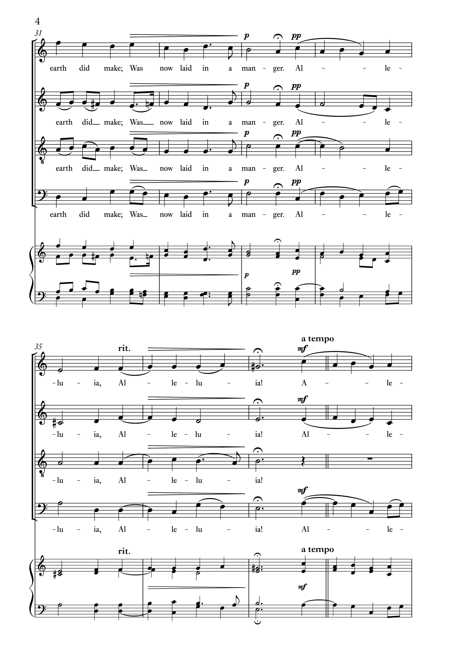 Elgar — I sing the birth [SATB]