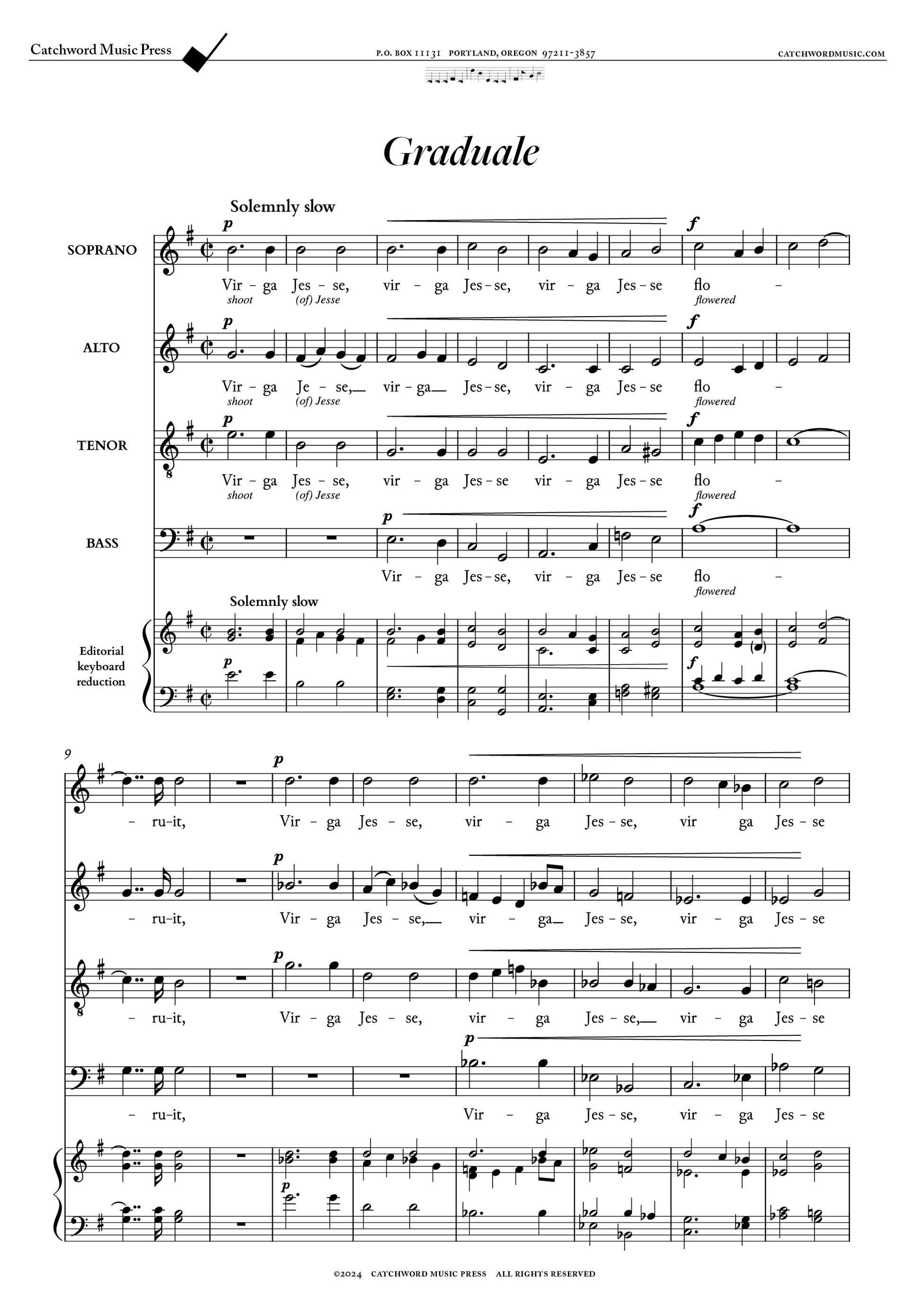 Page 1 of Bruckner's "Virga Jesse"