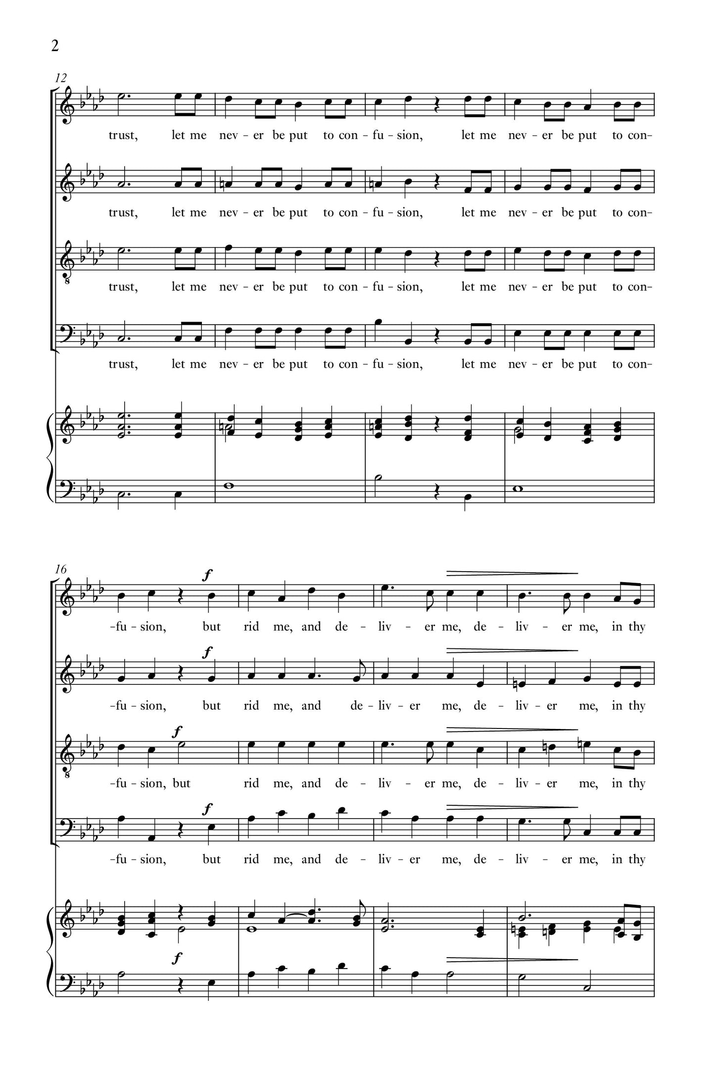 Coleridge-Taylor — In thee, O Lord [SATB + organ]