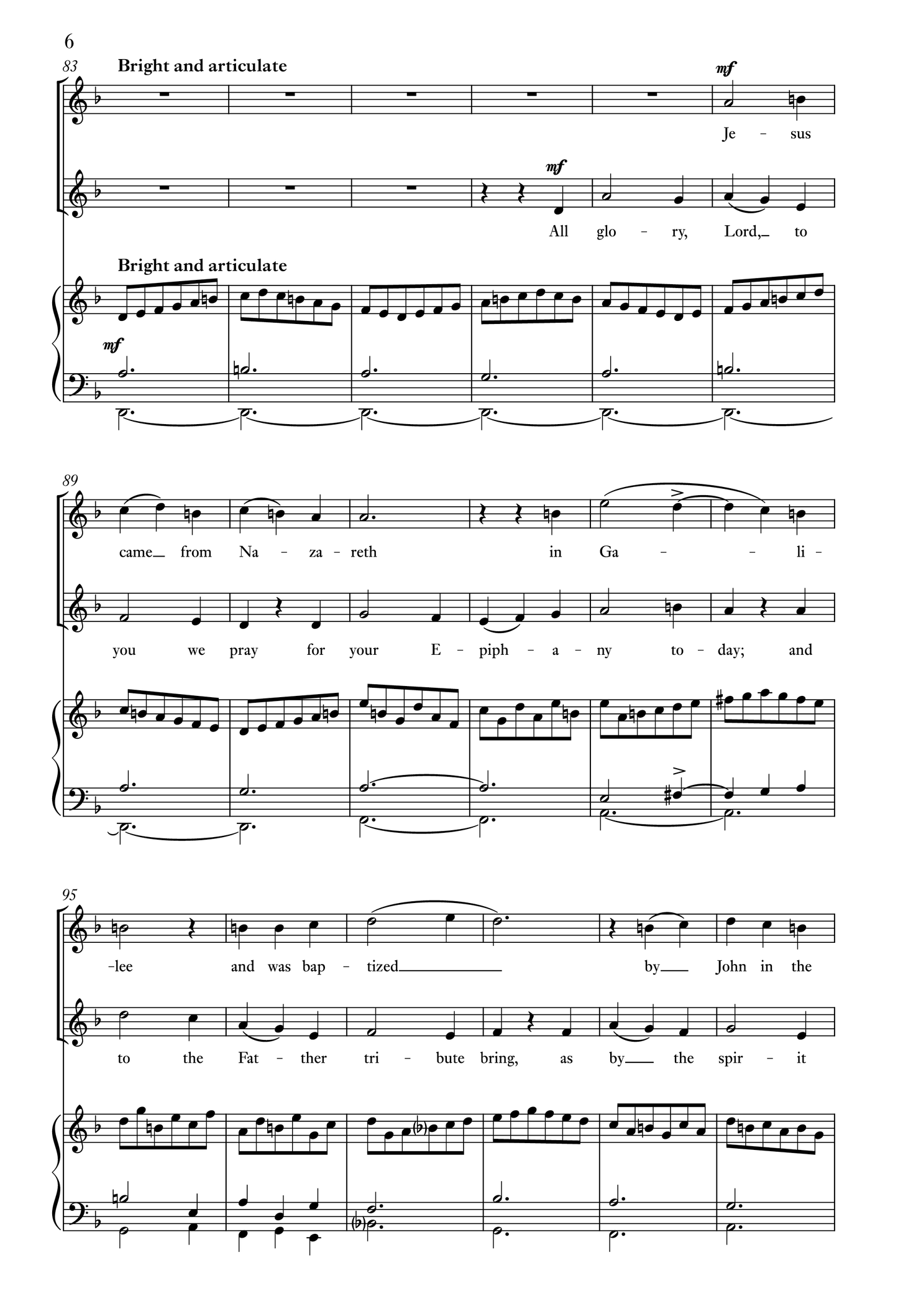 Neswick — Jesus came from Nazareth [2 equal voices + organ]