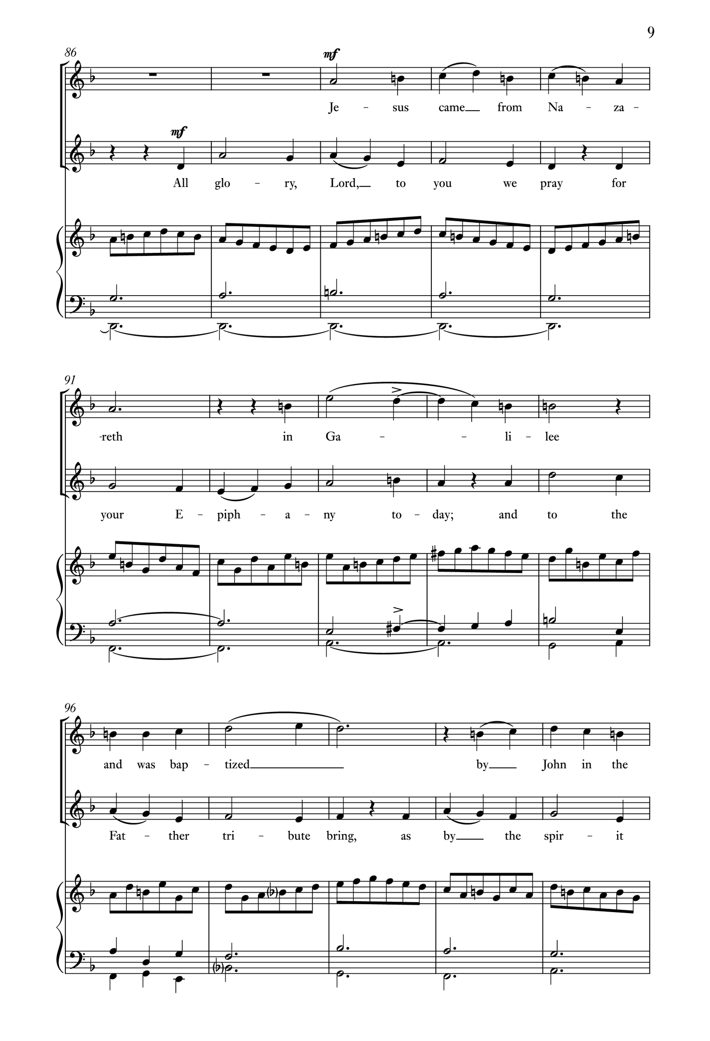 Neswick — Jesus came from Nazareth [2 voices + organ]