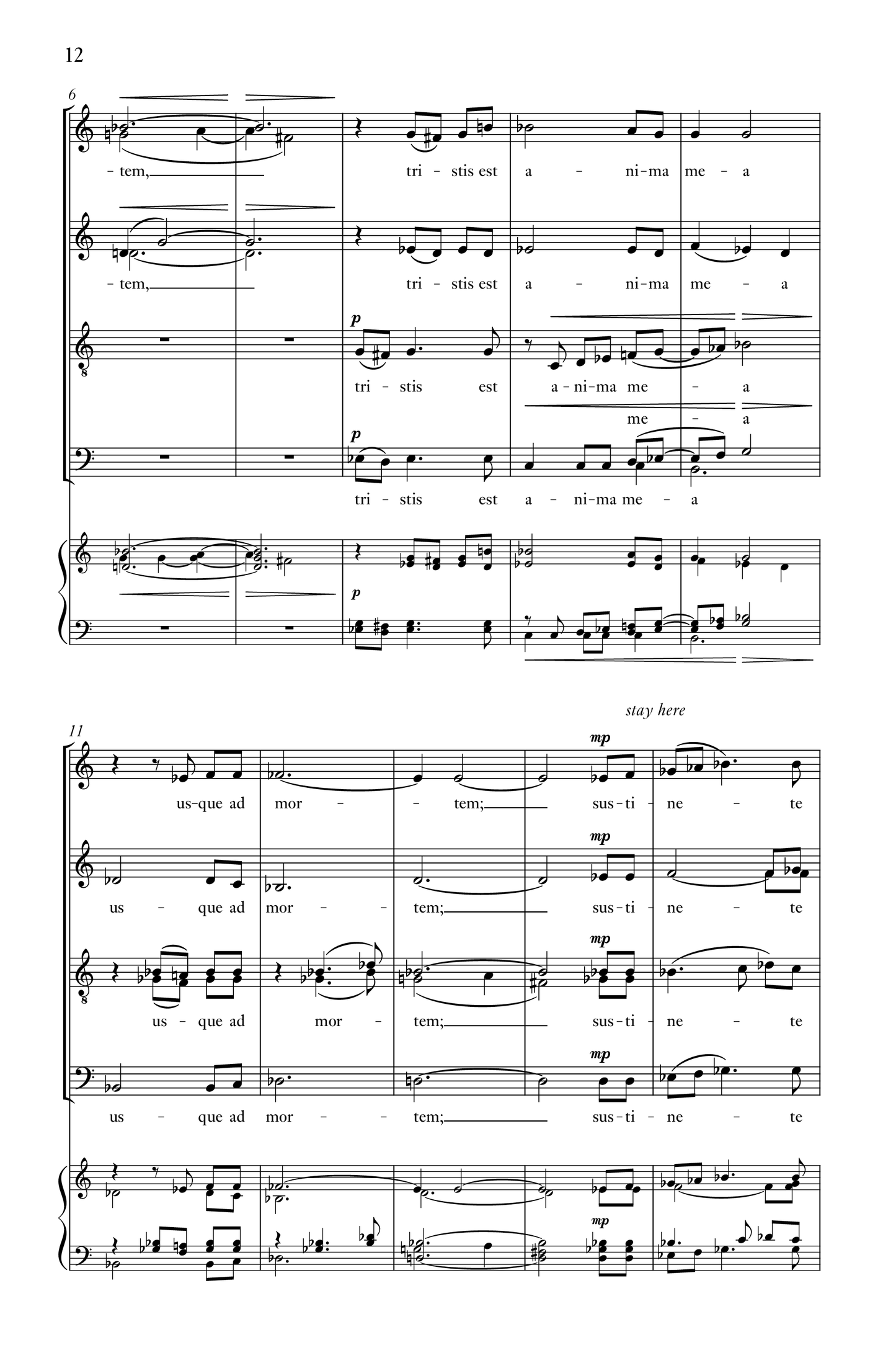 Hwang — Lenten Meditations [SATB divisi]