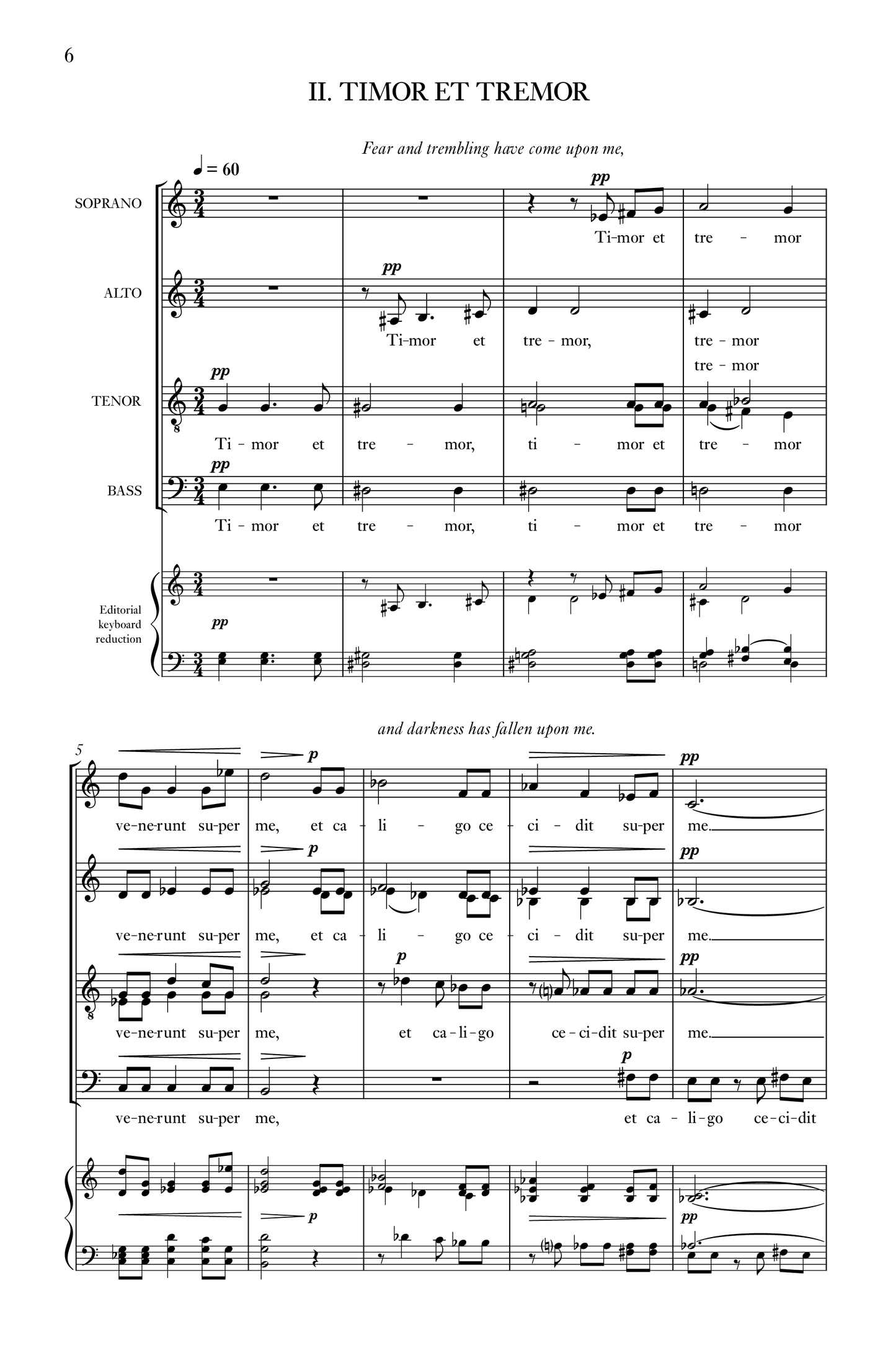 Hwang — Lenten Meditations [SATB divisi]
