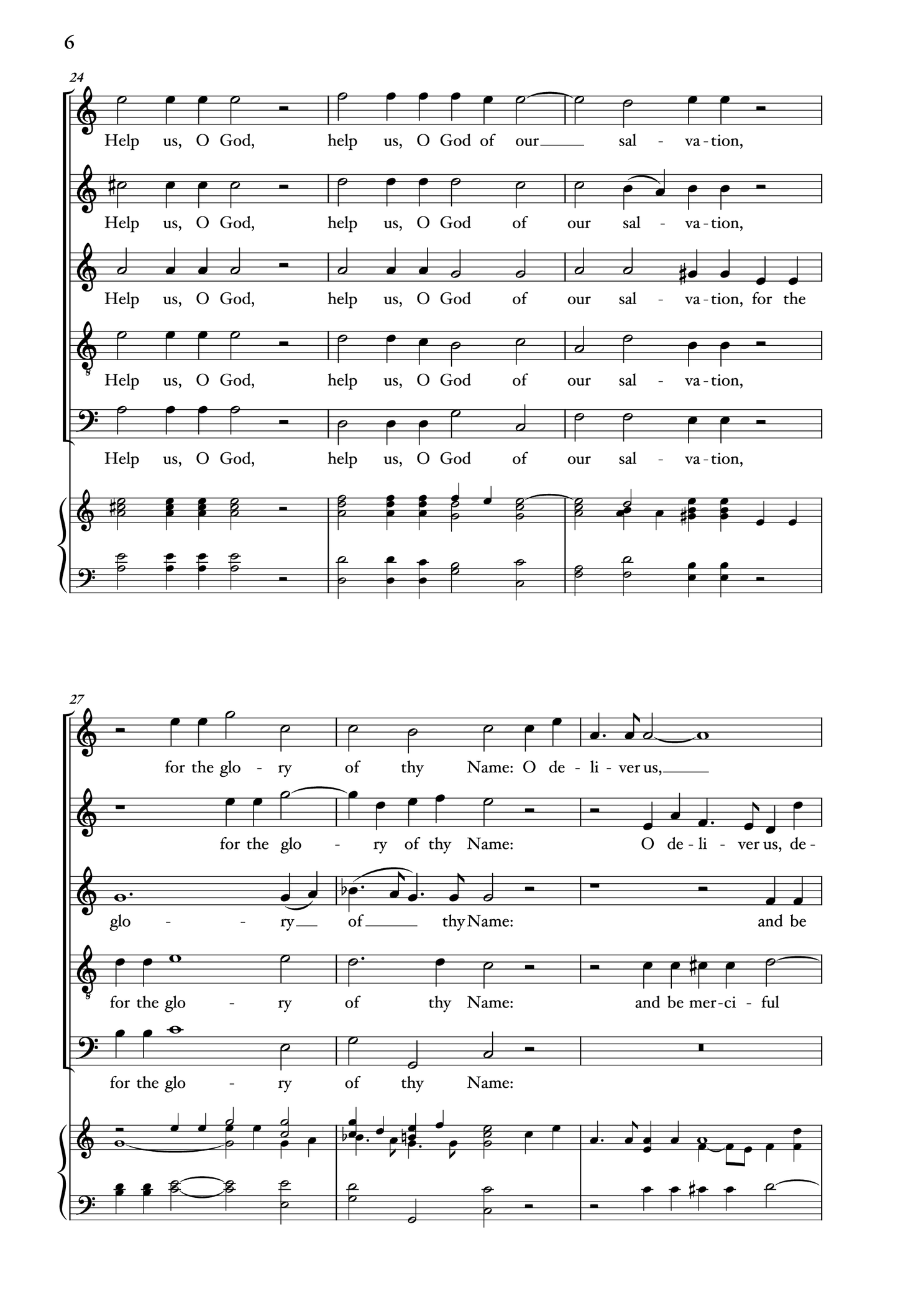 Purcell — Lord, how long wilt thou be angry [SSATB]