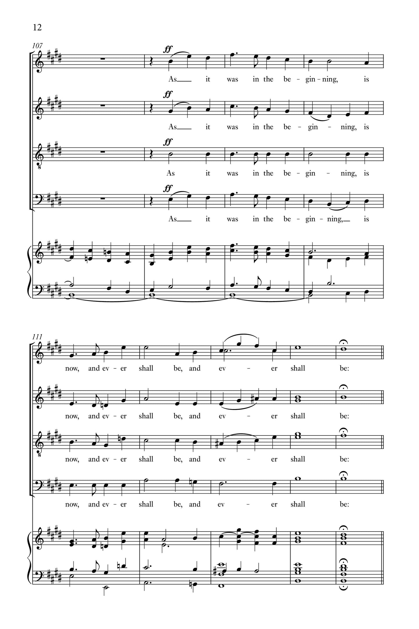 Parker — Magnificat & Nunc Dimittis in E major