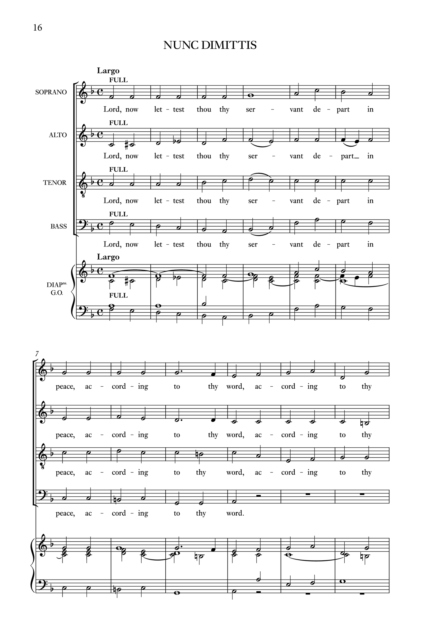 Attwood — Magnificat and Nunc Dimittis in F major [SATB + organ]