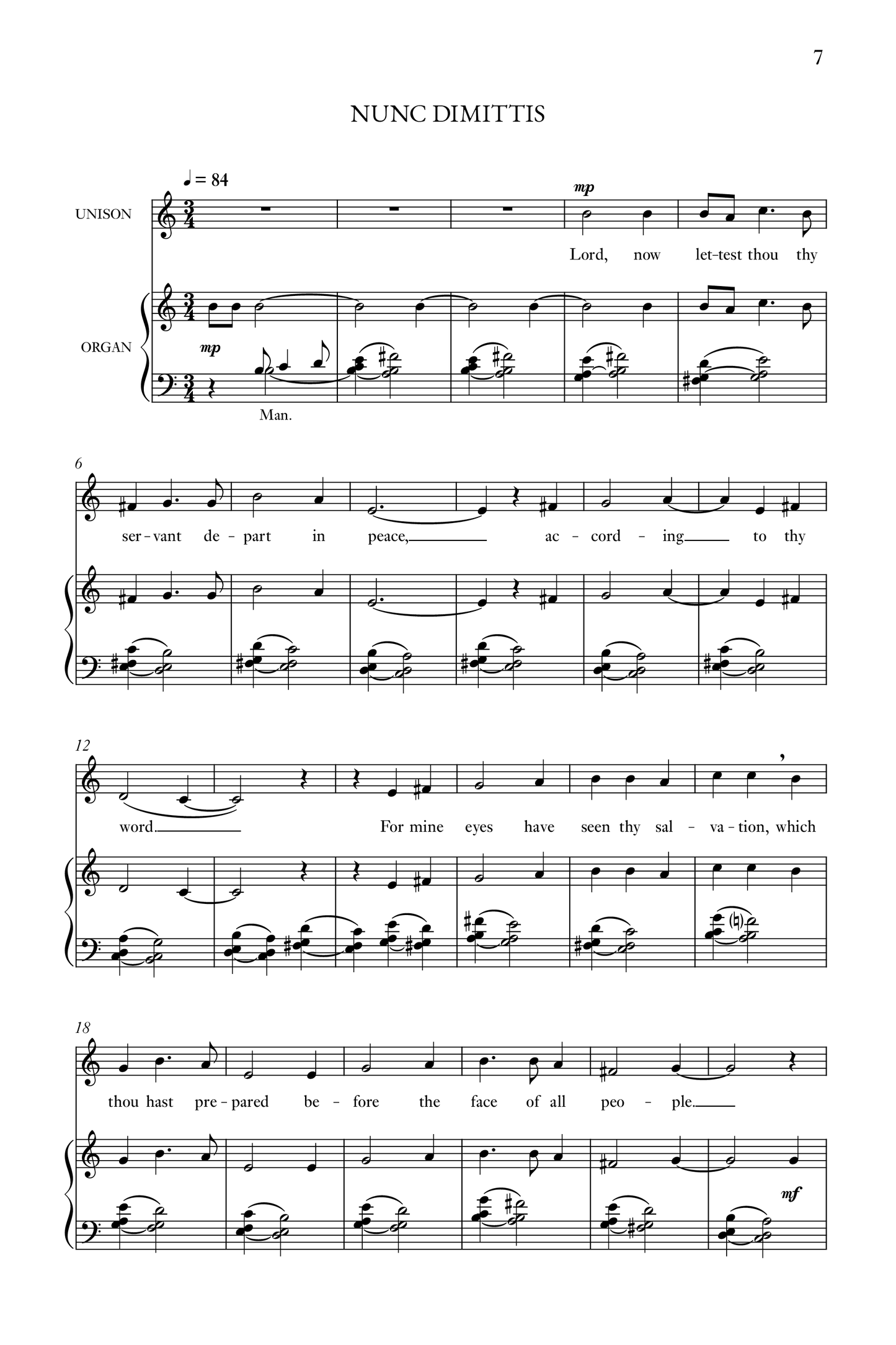 Hurd — Magnificat & Nunc Dimittis (Nashotah Canticles) [Unison voices + organ]