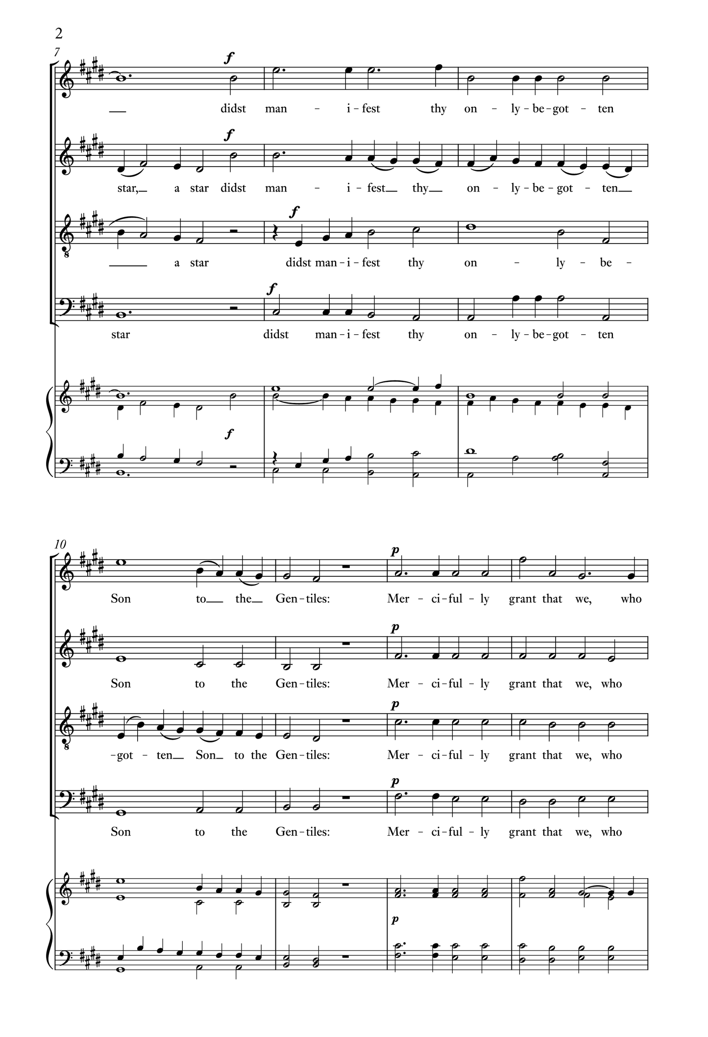 Attwood — O God, who by the leading of a star [SATB]