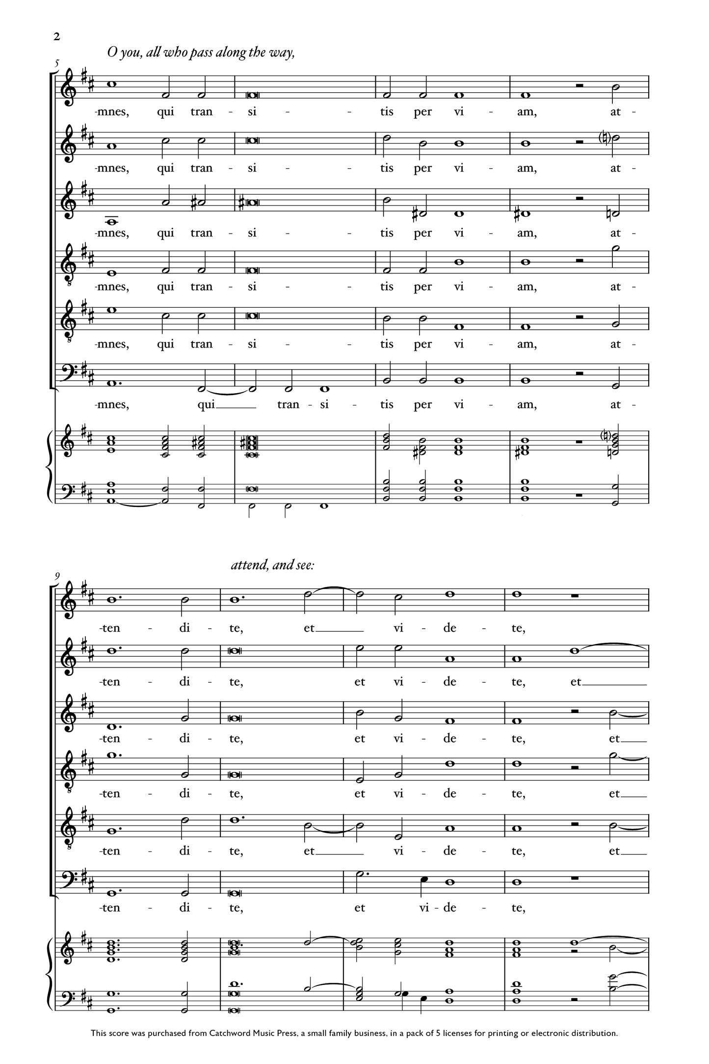 Gesualdo — O vos omnes à 6 [SSATTB]