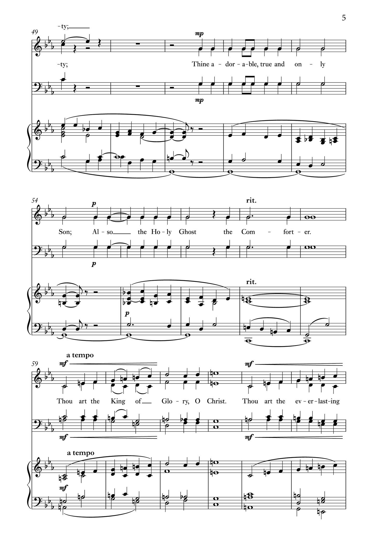 Lang — Te Deum [SATB + organ]