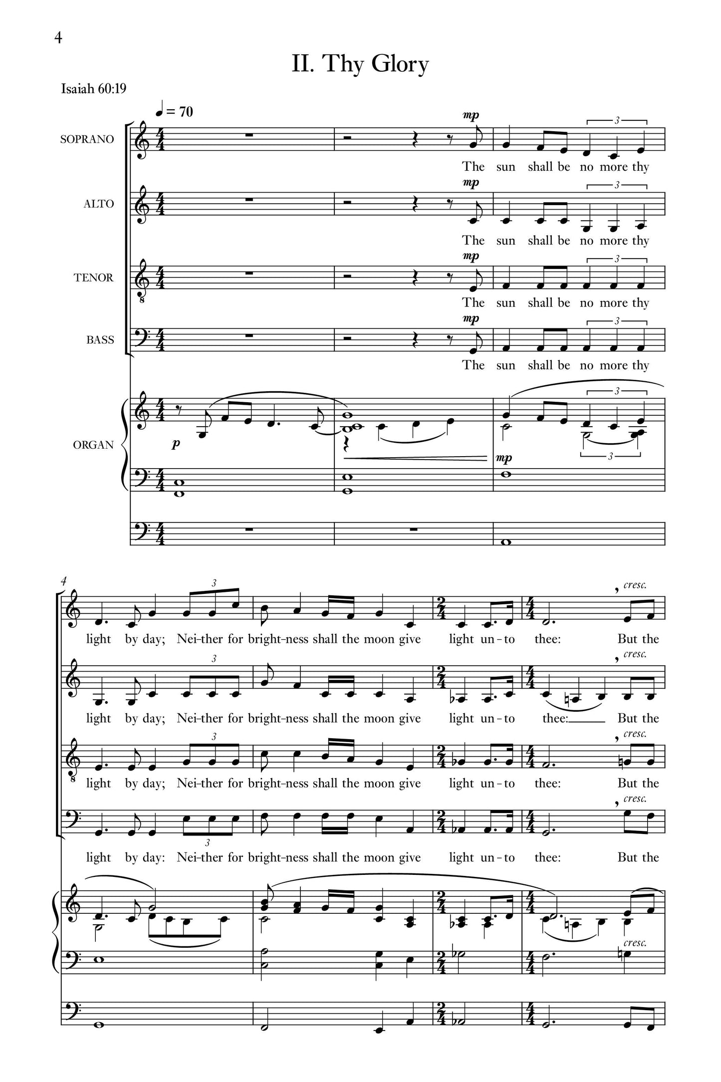 Hwang — Three Choral Responses [SATB + Organ]