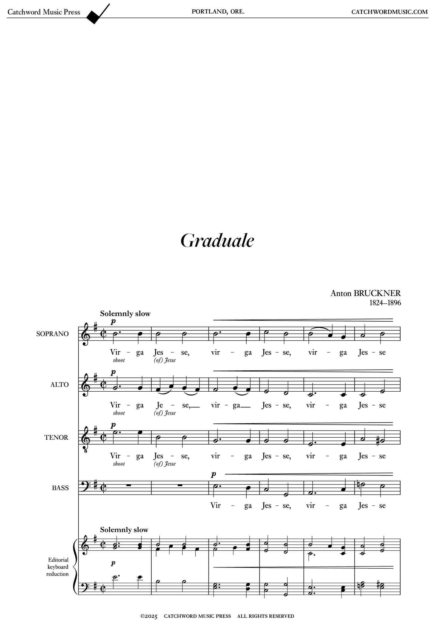 Bruckner — Virga Jesse [SATB]