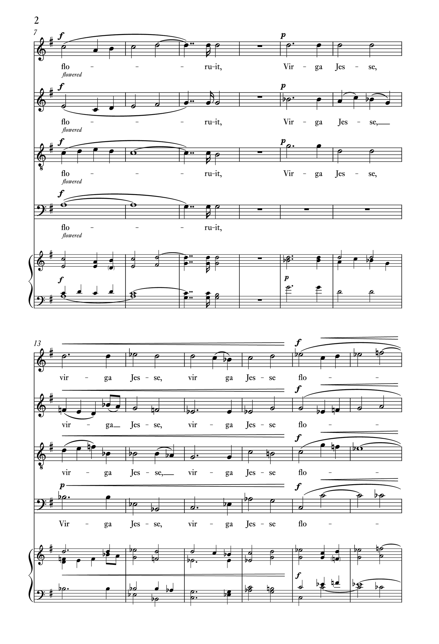 Bruckner — Virga Jesse [SATB]